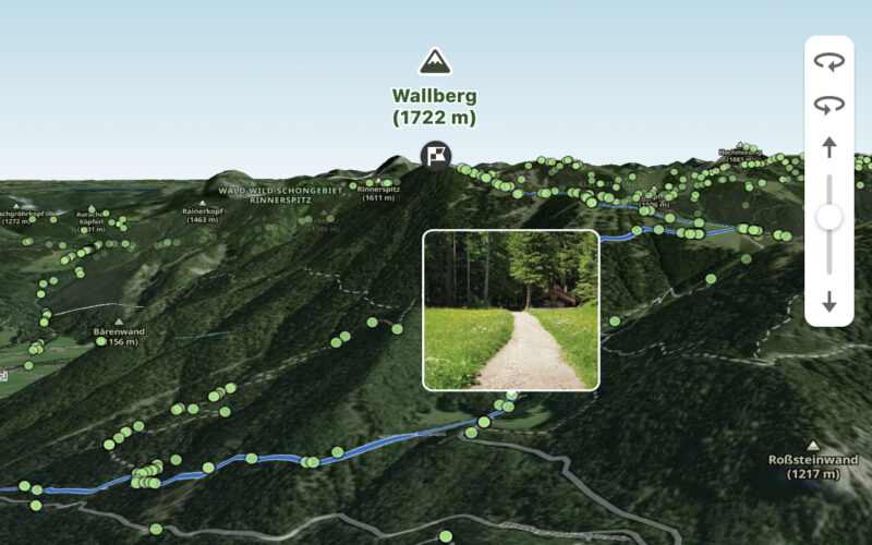 Dreidimensionale Routenplanung: Neue 3D-Karten-Funktion von komoot