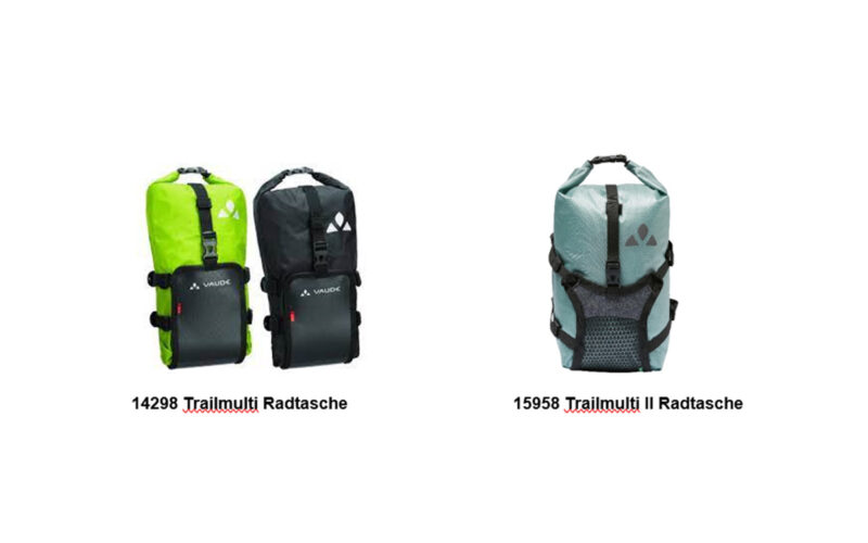 Freiwilliger Produktrückruf bei Vaude: Unfallgefahr durch Trailmulti-Fahrradtaschen