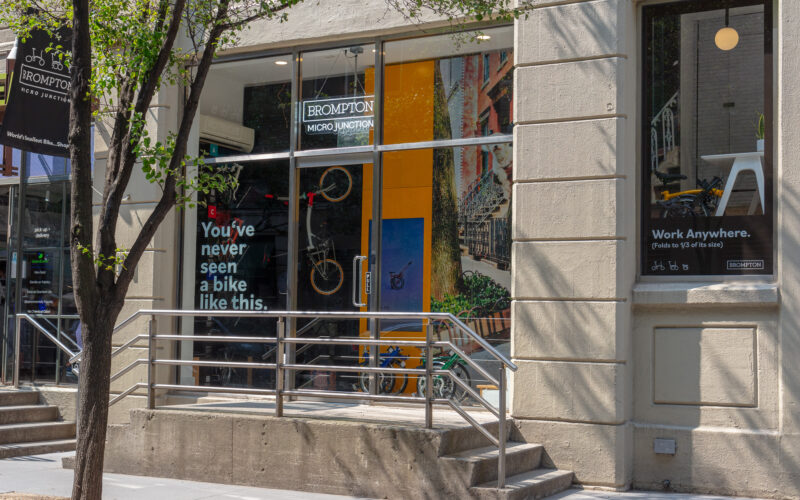 Brompton Micro Junction in New York eröffnet: Der Kleinste Fahrradladen der Welt?