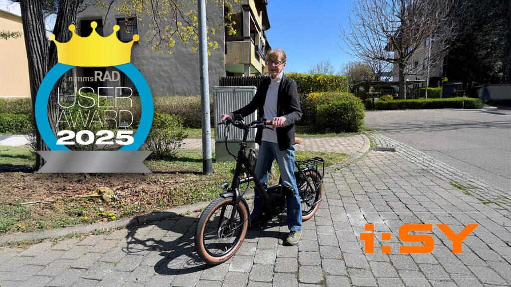 Nimms Rad User Award i:SY Hauptpreis E-bike Übergabe