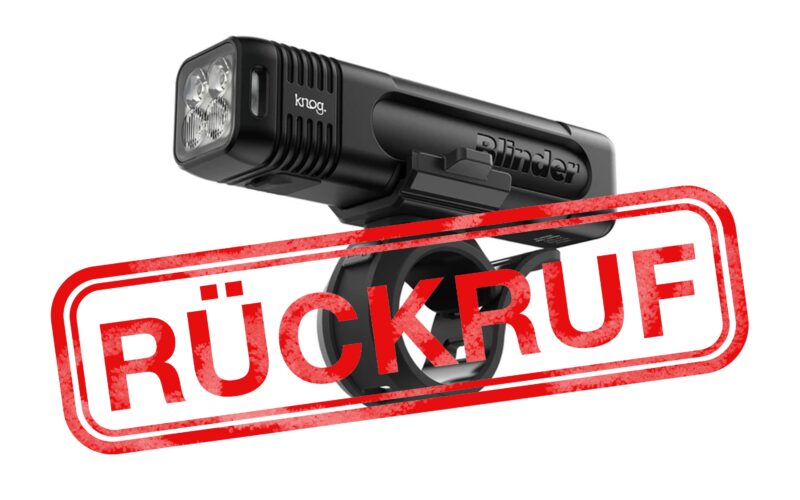 Knog Rückruf: Blinder 80/120 StVZO und 900/1300 Lampen betroffen
